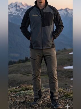 Columbia Men’s Phurtec II Hybrid Softshell Jacket - Gray/Black